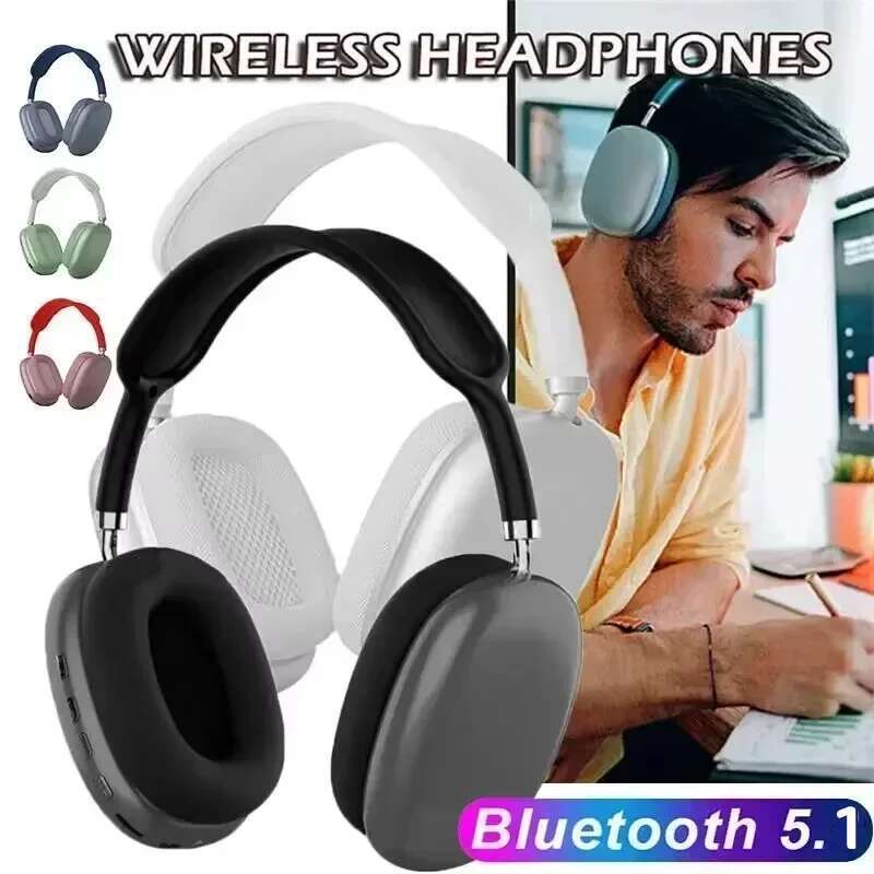 P9 Pro Max Wireless Bluetooth Headphones Hifi Stereo Noise Cancelg Waterproof Mic Pods Over Ear Sports Gaming Headset