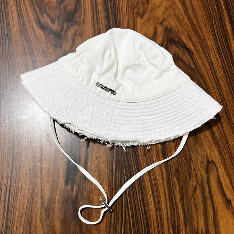 Wide Brim Hats Bucket Hats Korean style fashionable fringed letter large eave fisherman hat for women sun shading rope outdoor leisure hiking sun prot