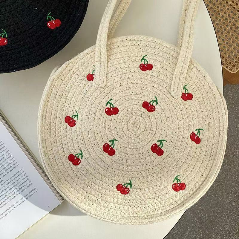 Summer fresh grass women's 2025 new niche woven tote beach shoulder bag #swissmilitary