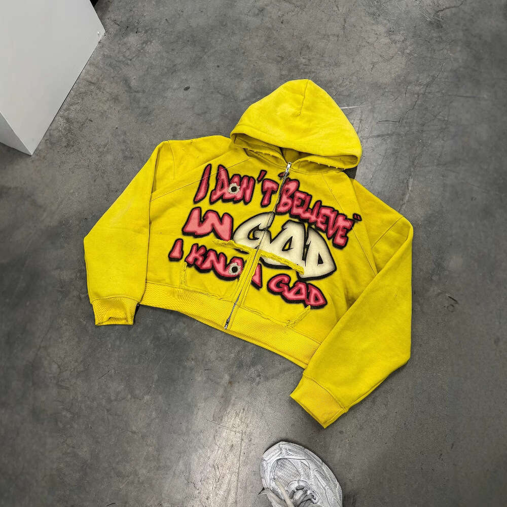 Streetwear unisex winter loose letter printed trendy hoodie