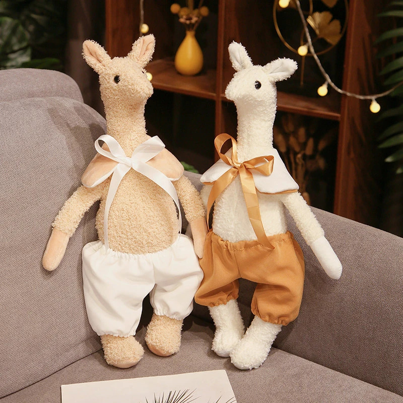INS Kawaii Animal Baby Bedroom Accommodation Doll Cute Giraffe Plush Toy Childrens Stuffed Alpaca Doll Childrens Comfortable Toy 250226