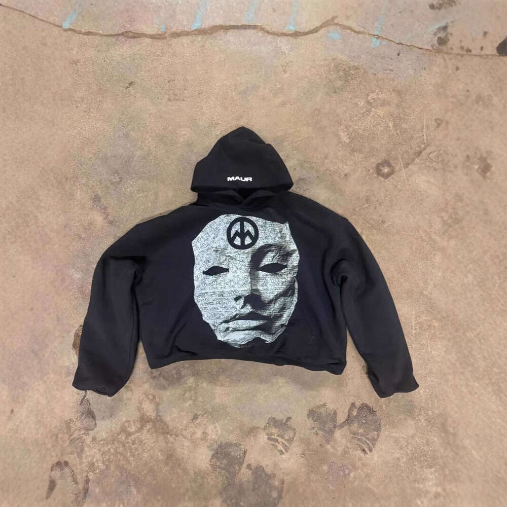 New facial pattern American style sweatshirt for autumn winter fashion design, couple print, loose and casual long sleeves, connected