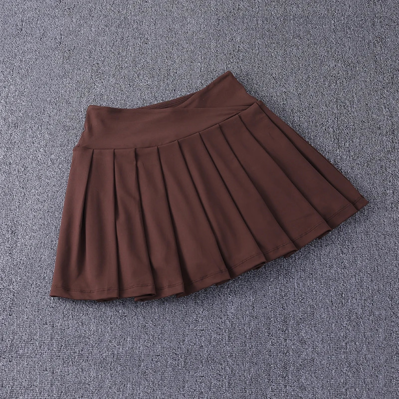 Selling Pleated Nylon Spandex High Waisted Pocket Skirt With Anti A Line Sports Tennis Skirt 250226