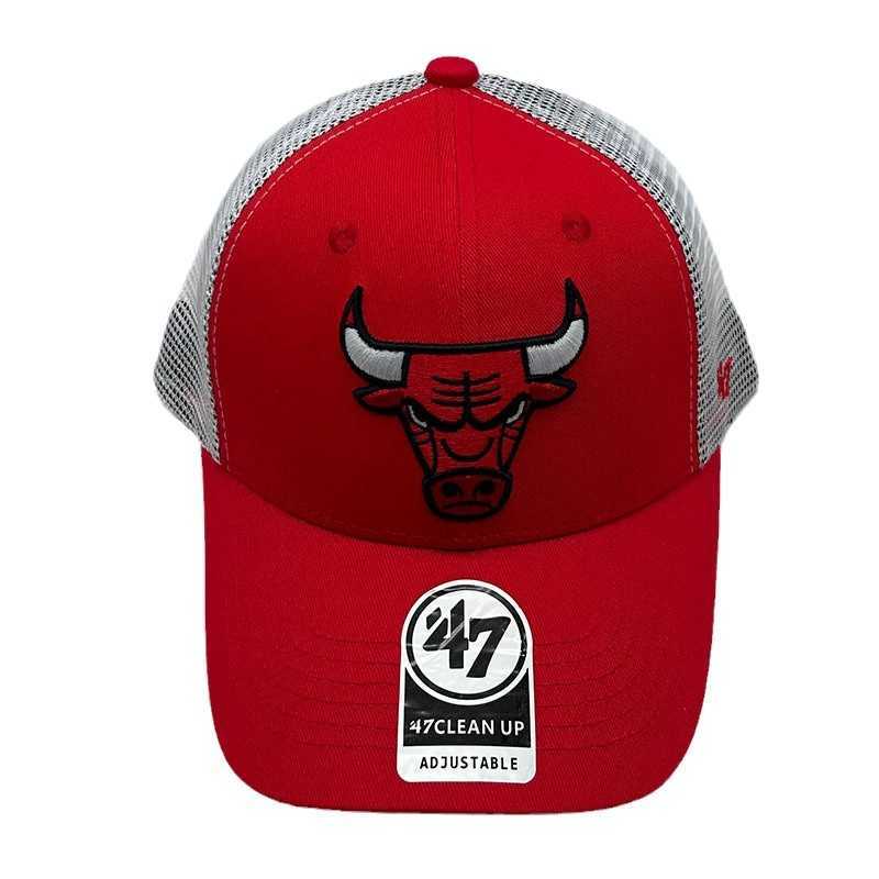 Ball Caps 47brand Bulls baseball cap fashionable hip-hop sports outdoor sun hat embroidered basketball curved brim z250228