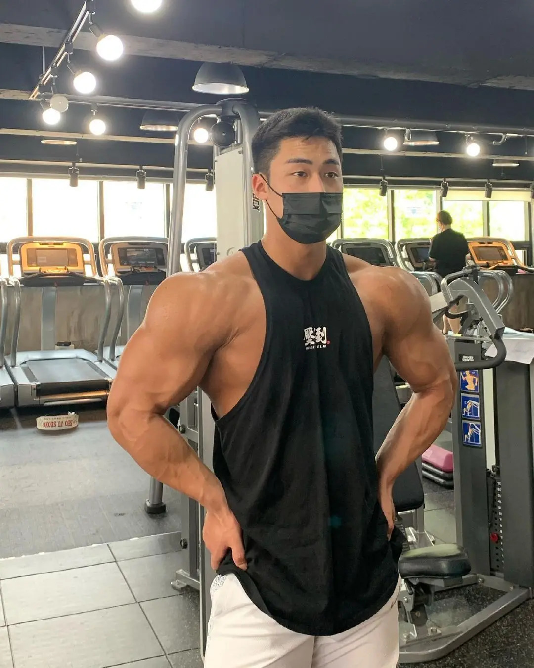 Summer sports vest mens cotton elastic training fitness vest fashion enthusiasts transfer 250225