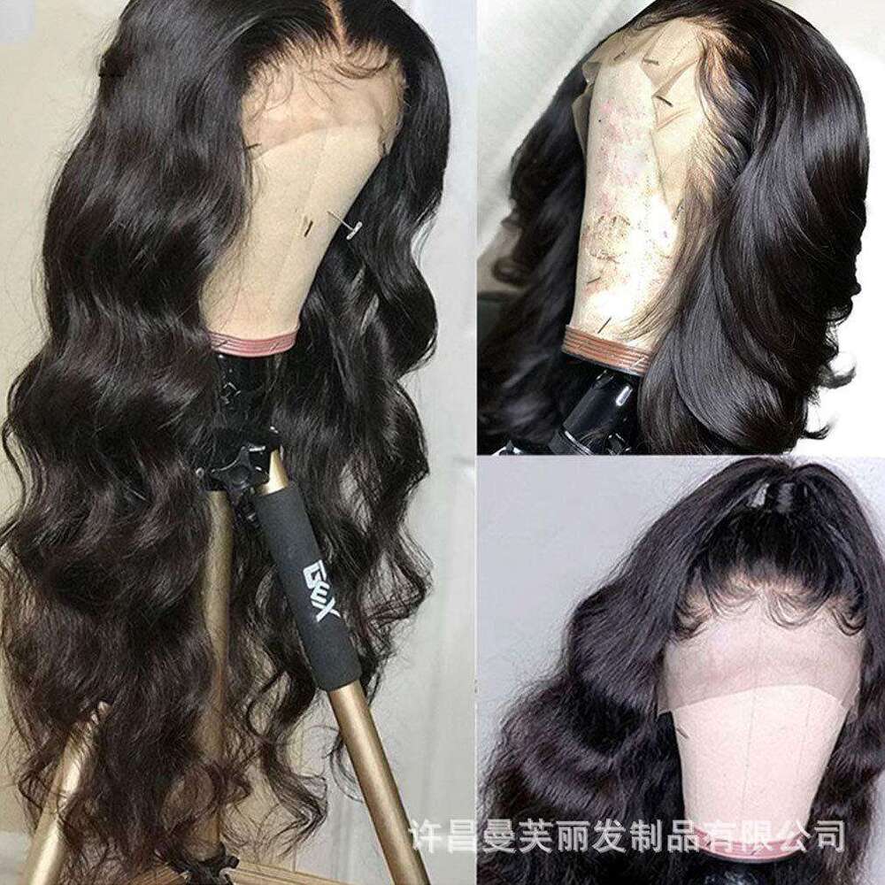 HD Front Lace Wig Front Lace Wig Women S Black Big Long Curly Hair Synthetic Full Head Cover Body Wave Wigs