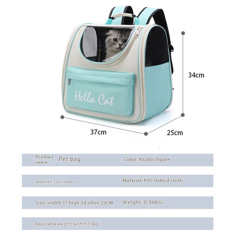 Cat Outdoor Portable Dog Large Capacity Fashionable Letter Backpack Comfortable And Breathable Pet Bag