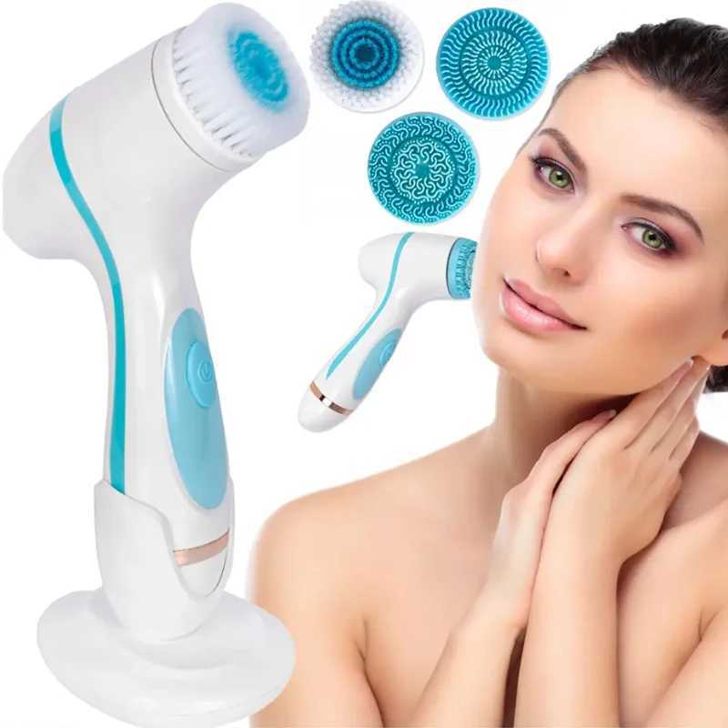 Facial Cleansing Brush Face ScrubberBattery version Spin Cleanser Device Waterproof Cleaning Exfoliation Rotating Spa Machine W250228
