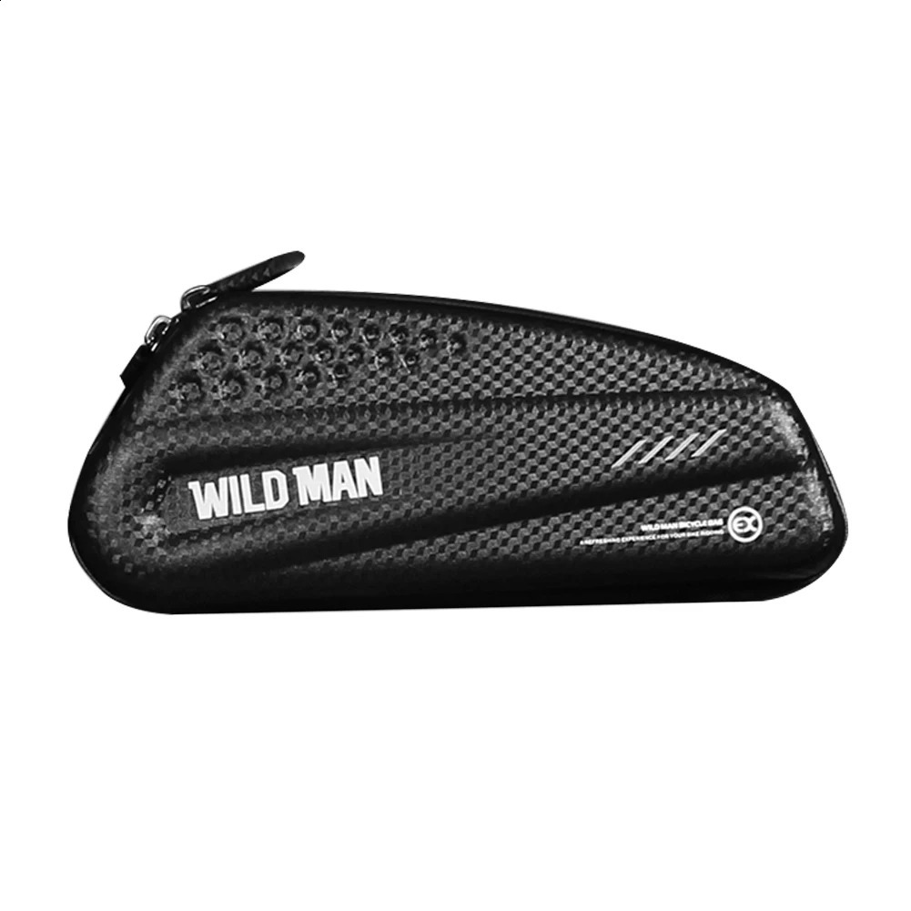 Ship from US Bicycle Bags Classic Delicate WILD MAN Hard Shell MTB Bike Saddle Pouch Frame Front Top Tube Phone Case 250228FBB