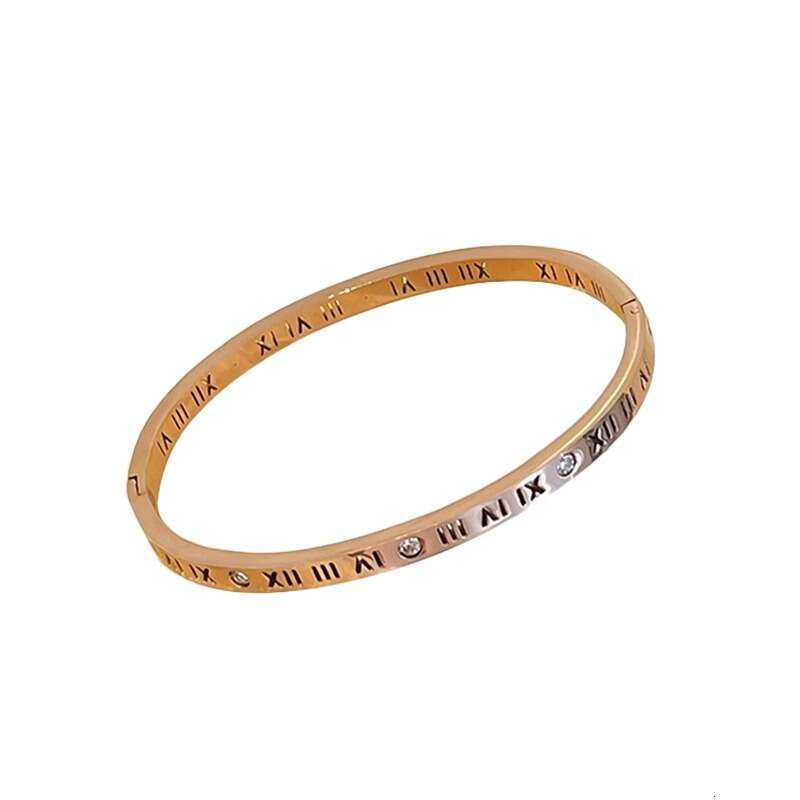 Designer bracelet High end small waist titanium steel light , niche Roman sub best friend bracelet, girl's hand accessory