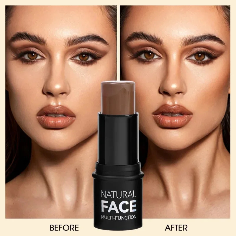 Waterproof Contouring Bronzer Highlighters Stick shiny silk nose shadow powder blusher correction lighting makeup cosmetics 250219