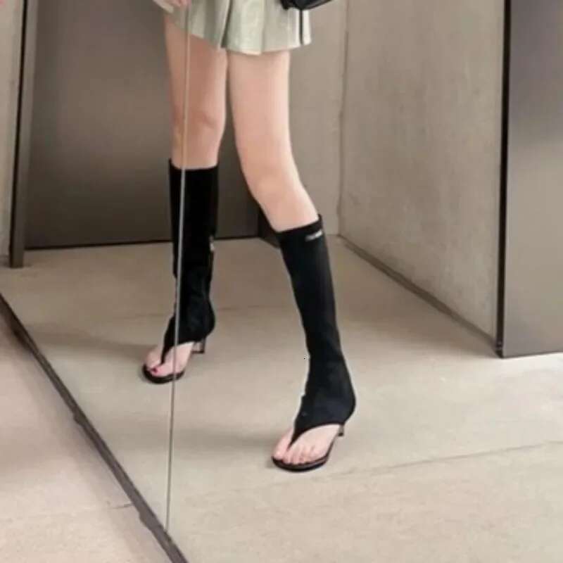 SandalsSexy Stiletto Heel Long Slim Shoes Fashion Elegant Pinch Toe Banquet Women Boots New Versatile Trendy Sandals