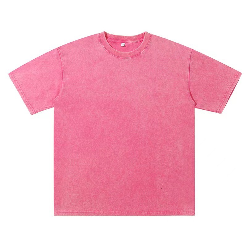 Designer Fashion Trend Free Shipping Production Of Old Stir Fried Snowflake Print Short Sleeved Men's T-shirt American Loose Cotton 230g Couple&#