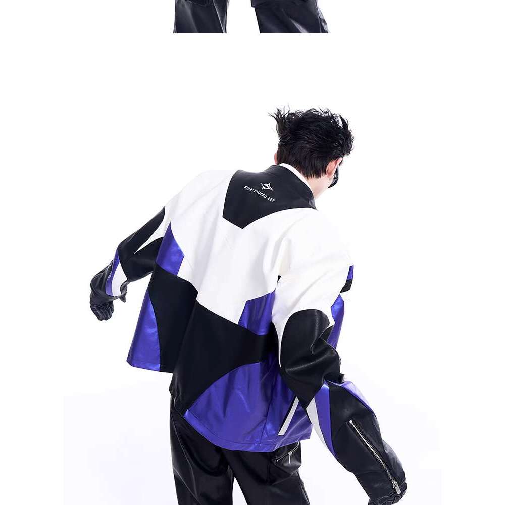 Leather Pants STARMotorcycle Leather Jacket For Men, Autumn Winter, Embroidered Letters, Three-Dimensional Silhouette, Cool And Stylish