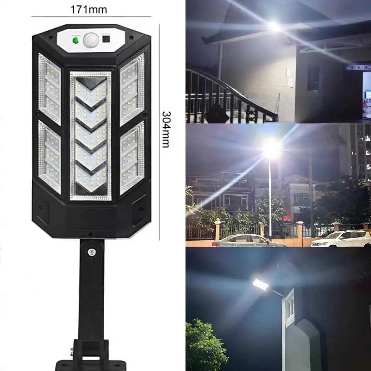 15000LM lighting 500 outdoor solar light with motion sensor 3-mode waterproof IP65 solar street light Z250301