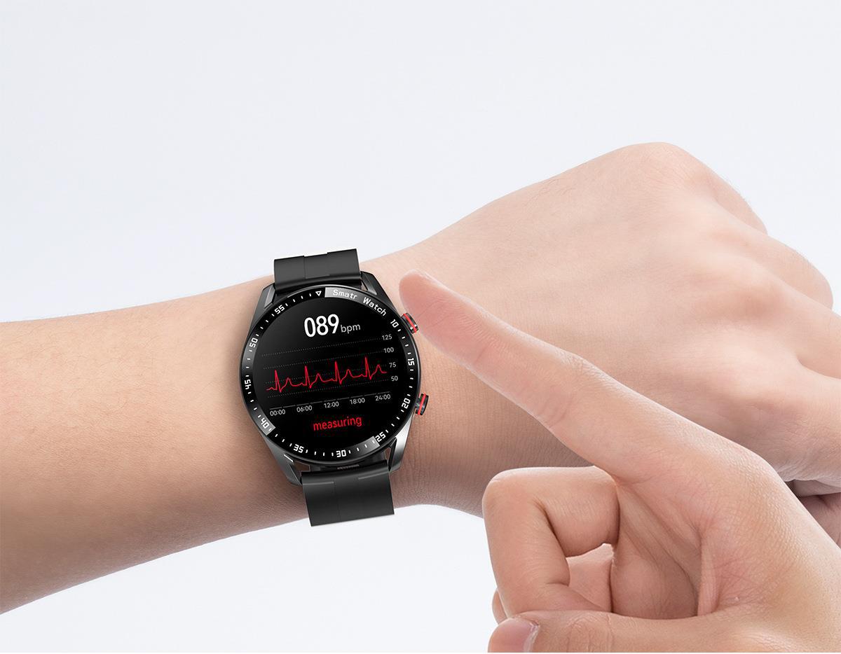 Stay Connected and Stylish with our Smart Watch ECG+PPG Business Stainless Steel Strap 1.46 Large Screen Bluetooth Call Function