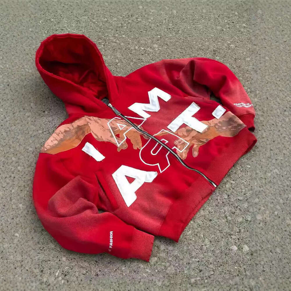American street hip-hop Y2K Harajuku joins hands with colorful letter printed men's women's autumn and winter loose hoodies gift for man
