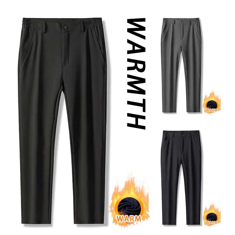 Mens Winter Warm Padded Waterproof Pants Self-heating Waist Women Outdoor Sports Pants Wear Tear Resistant Casual Trousers 250227