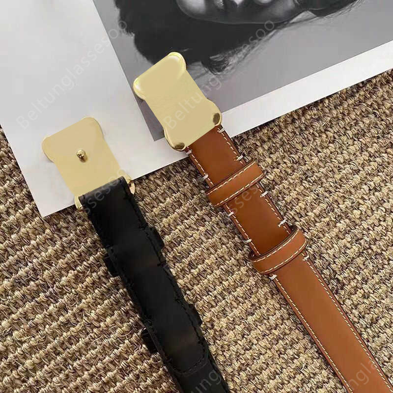 Womens Designer Belt Shiny Golden Silver Buckle The New Listing Ceinture Luxe Genuine Leather Belt Fashion Classic Buckles Width 2.5cm 1.8cm