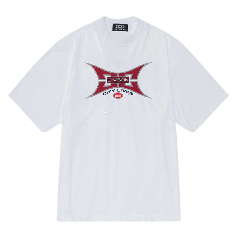 Niche trendy brand Civision CSC letter printed silhouette Vibe versatile men's and women's loose short sleeved T-shirt
