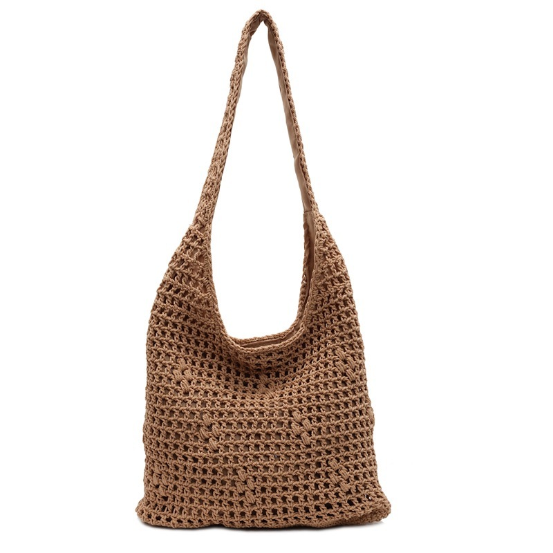 Summer New Ins Lazy Woven Beach Korean Edition Fashion Solid Color Single Shoulder Tote Bag #swissmilitary