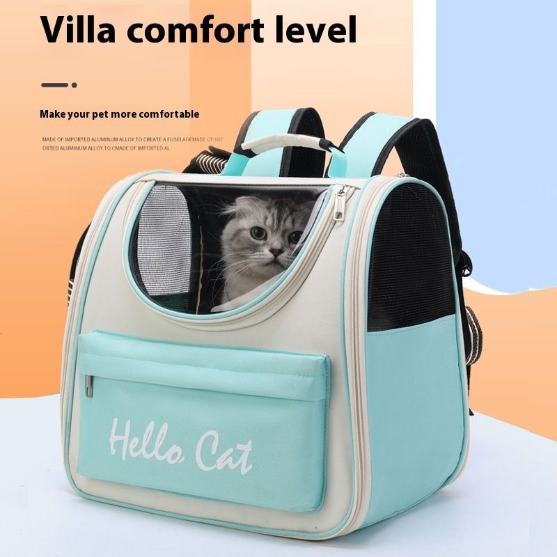 Cat Outdoor Portable Dog Large Capacity Fashionable Letter Backpack Comfortable And Breathable Pet Bag