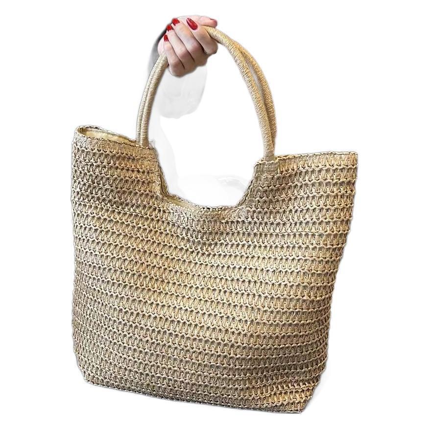 2025Summer Seaside Leisure Vacation Large Capacity for Women Fashion Straw Tote Simple Handheld Shoulder Bag #swissmilitary