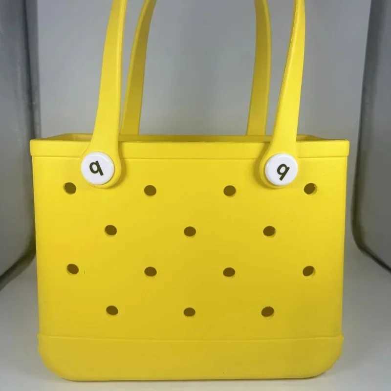 Small childrens beach bag EVA waterproof picnic storage basket warm shopping bag mini childrens jelly bag handbag Y250409ki
