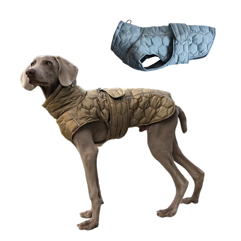 Winter Dog Clothes for Large Breed Reflective Snowsuit Big Dog Jacket with Fleece Lining Warm Coat for Whippet Greyhound Pet 250226