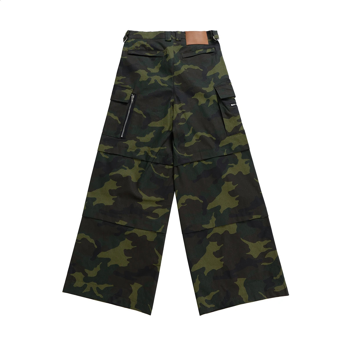 Color Match Multi-pockets Camouflage Cargo Pants for Men and Women Streetwear Patchwork Baggy Overalls Wide Leg Loose Trousers 250226