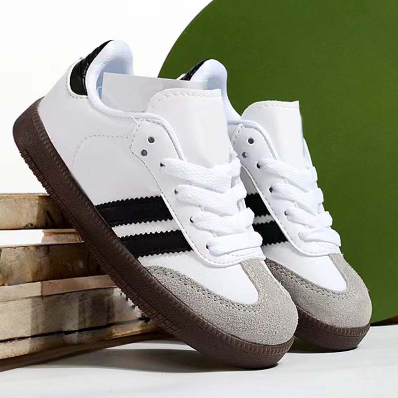Kids Designer Toddler Sneakers Children Skateboarding Shoes White Grey Color Infant Boys Girls Baby Trainers 26-35