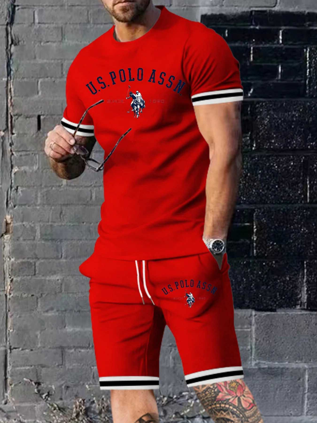 Stripe 2024 Summer Luxury Big Name Letter 3D Digital Printing Mens Suit Fashion Casual Wear Unisex Breathable Comfortable Men X2502281