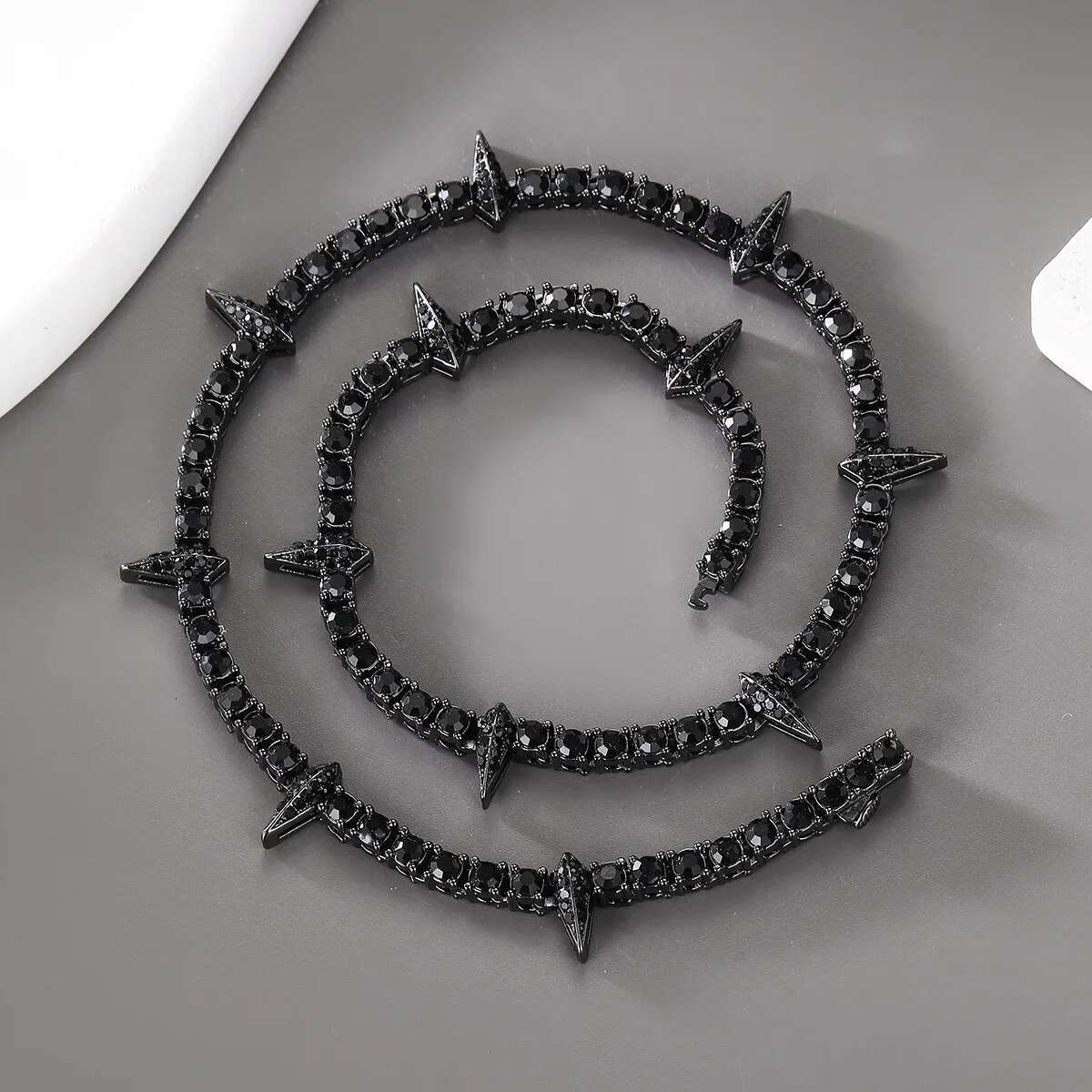 New Hip Pop 4mm Tennis Chain Dropwater Bg Iced Out Colorful Rhie Necklaces For Men Women Choker Jewelry Party Gift 18"