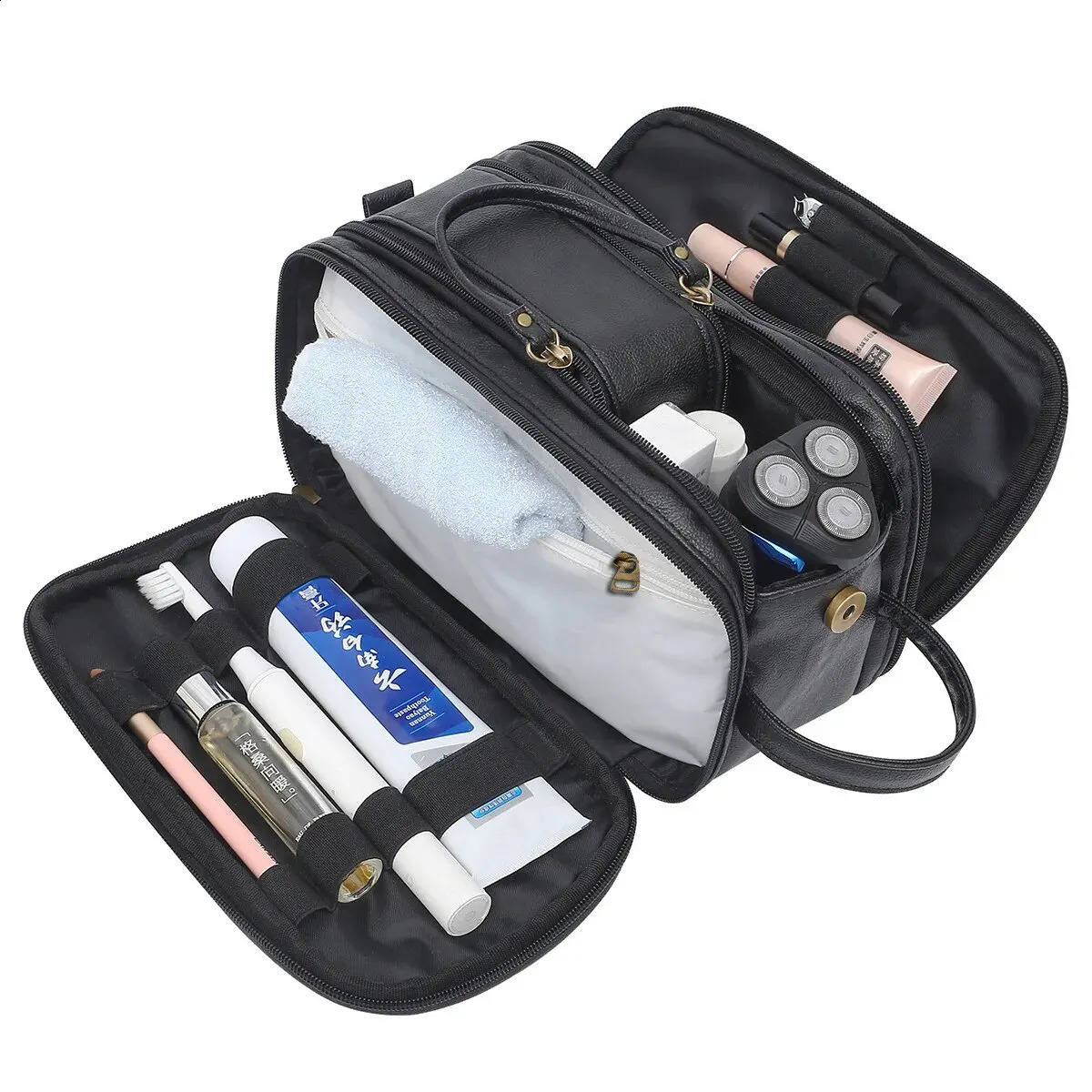 Multi Pockets Toiletry Bag For Women Men Travel Essentials Makeup Bag Waterproof Hanging Bag Cosmetic Makeup Organizer Bag 250227