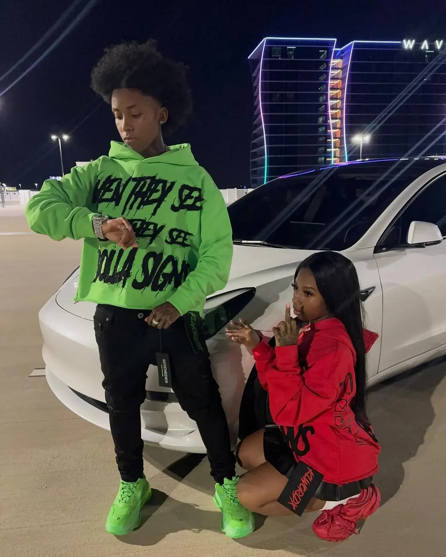 American Y2K Couple Hoodies INS Street Style Color Matching Letters Loose Sweater Hip Hop Harajuku Retro Hipster 250228Z