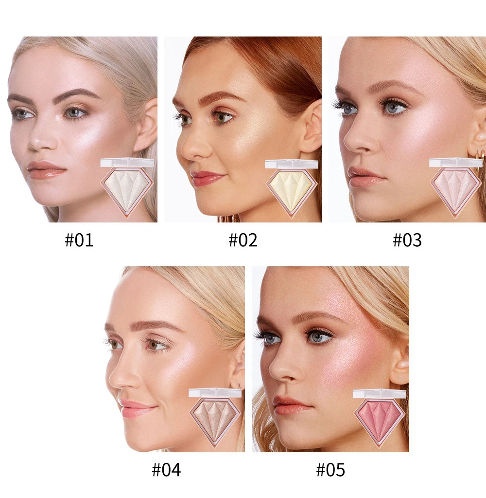 Diamond Highlighter Powder | Contour Shimmer Glow for Face Brightening Nose Shadow Highlight Defined Features 250219