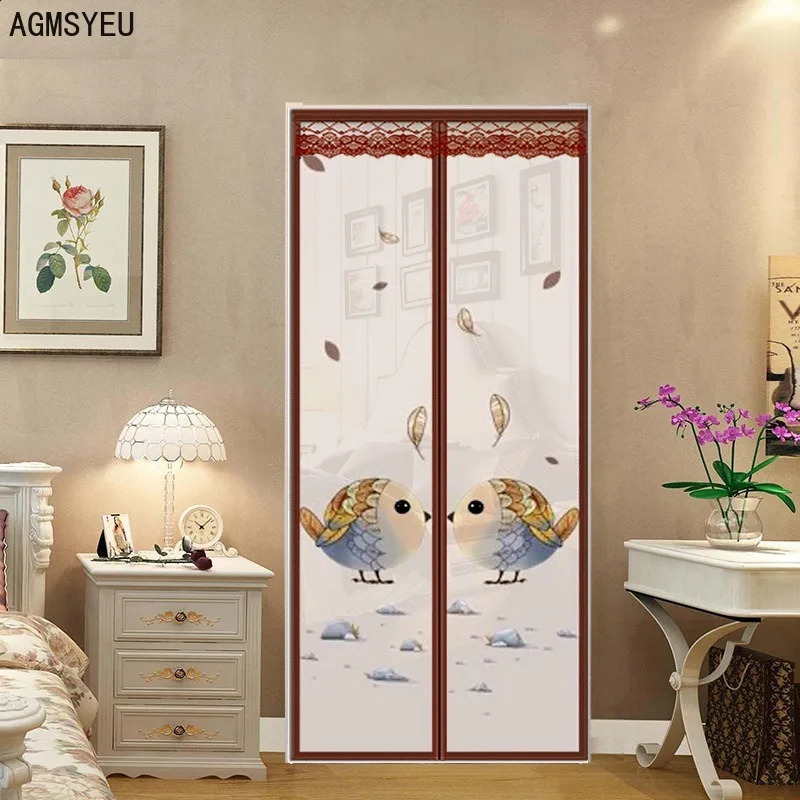Sheer Curtains Screen Prevent anti Mosquito Screen Encryption Magnet Net Curtains Cloth Door curtain Screen Magnet Moustiquaire Gate 250304