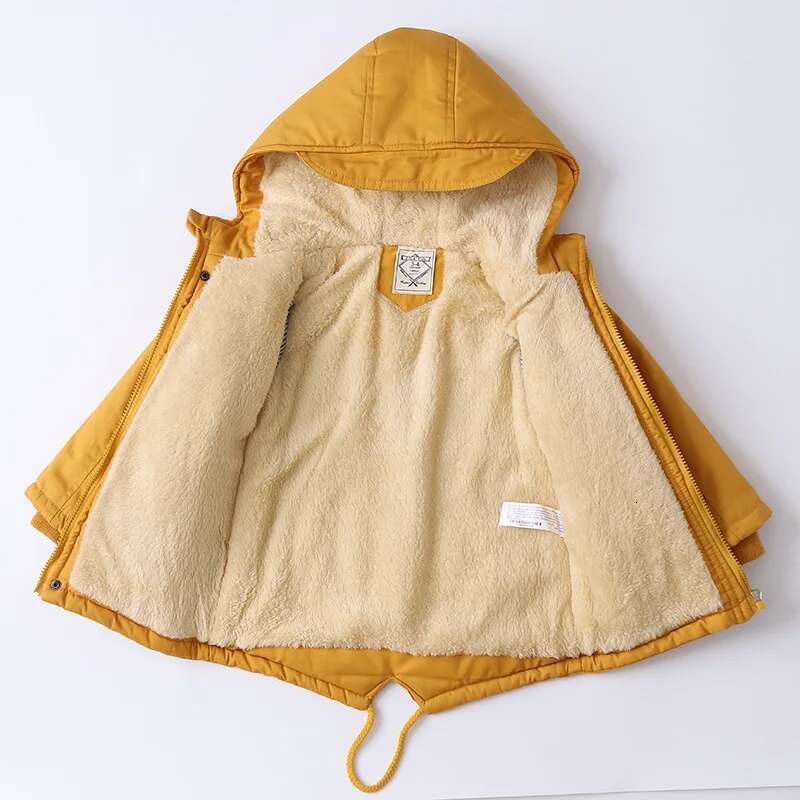 Ddmyshoesvip Autumn Winter Children Boy Coat Hooded Plus Thicken Warm Jacket For Year Kids Girl Parka Outerwear