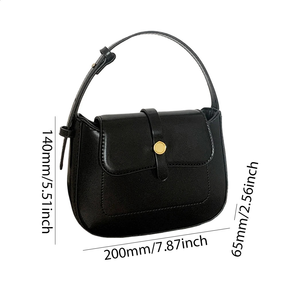 Ship from US Stylish Crossbody Bag with Magnetic Buckle Luxury Small Handbag Elegant Solid Color Backpack Wallet Underarm Stray 250304FBB