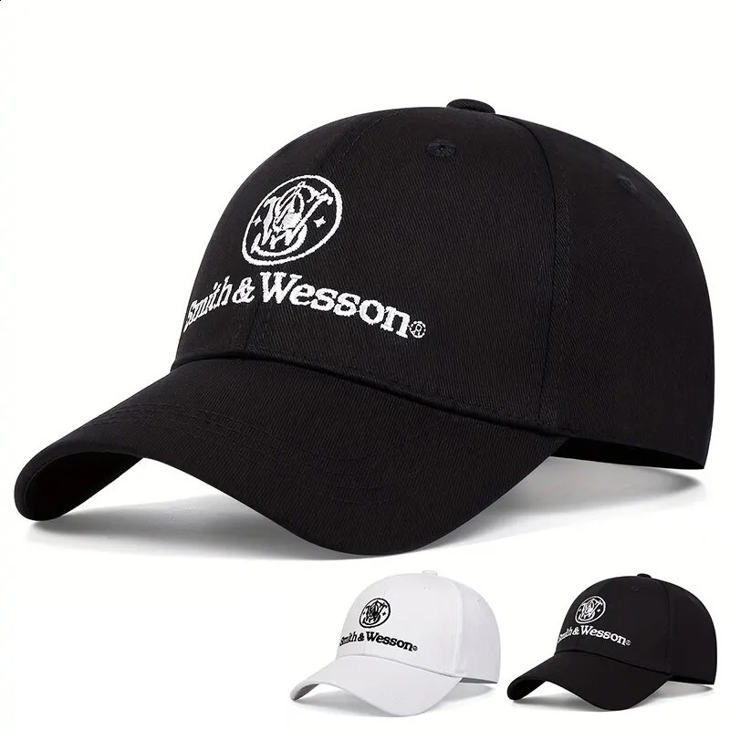 Fashion Smith Wesson Embroidery Hip Hop Hats Outdoor Adjustable Casual Baseball Caps Sunscreen Hat 250218
