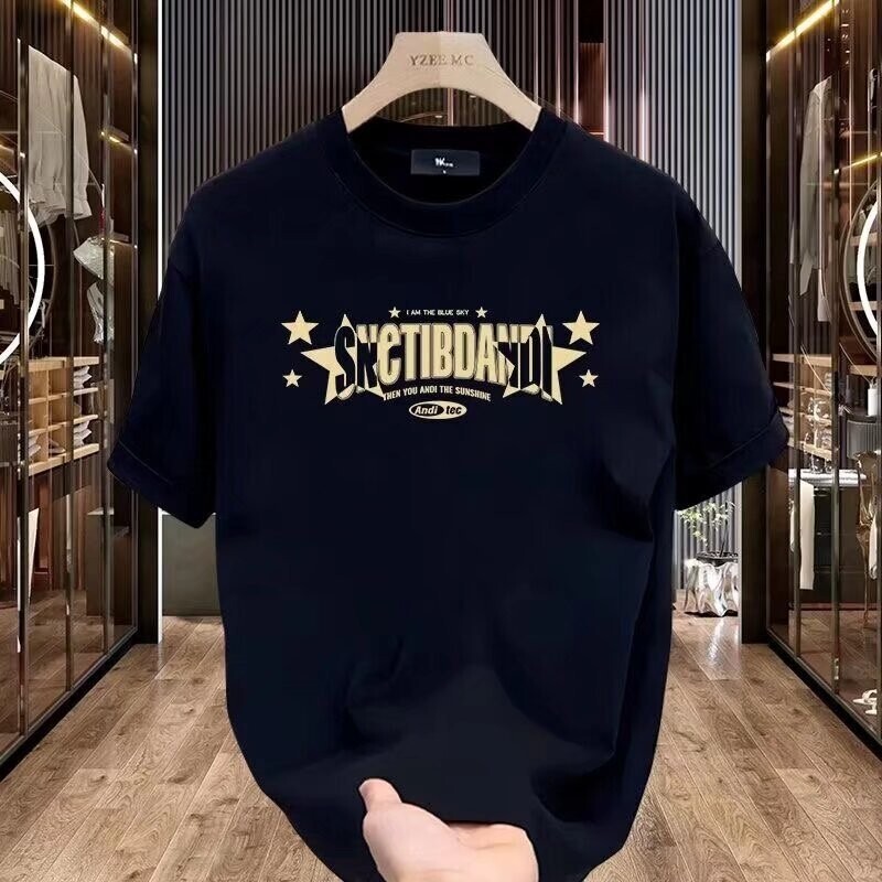 Designer 2025 Youth New Short Sleeve T-shirt For Men Ins Trendy Street Dance Style Round Neck Underwear Top Summer T-shirt