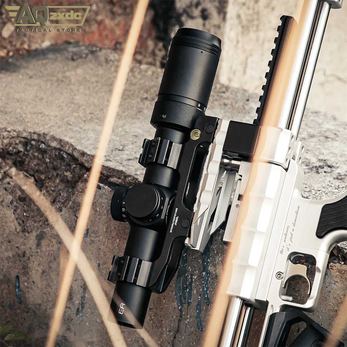 Tactical 1.2-6x24 Scope with 25mm Scope Bracket IR Portable Outdoor Hunting Telescope for Airgun Hunting Paintball Accessories X250228