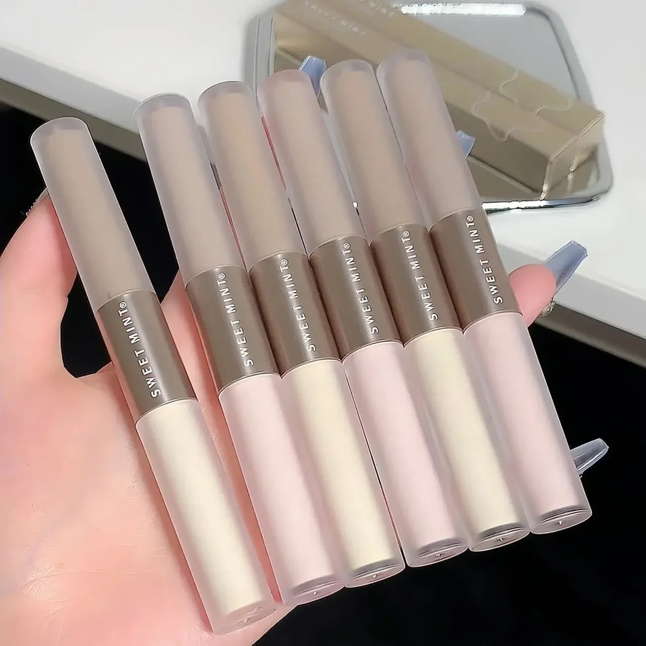 Doubleended Highlighting Contouring Stick 2in1 Concealer Pencil Cement Grey Threedimensional Nose Shadow Bronzers Makeup Pen 250219