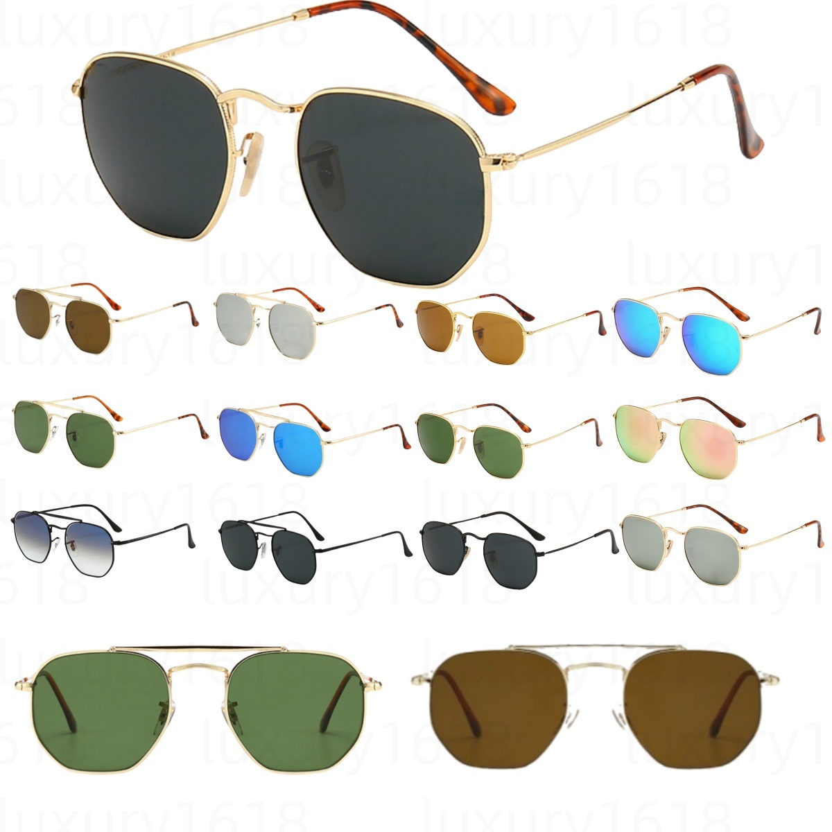 Men Classic Brand Retro women Sunglasses Luxury Designer Eyewear Bands Metal Frame Designers Sun Glasses Woman