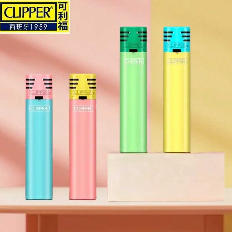 Spain Clipper Lighter Windproof Flame Nylon Jet Lighter Butane Gas Torch Lighter Smoking Gift For Men Cigarettes Accessories X250228