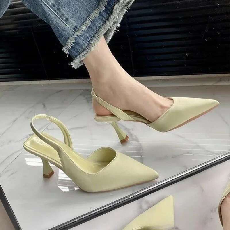 New Summer Fashion Pumps Pointed Toe High Heels Shallow Women's Sandals Shoes for Women atos Mujer
