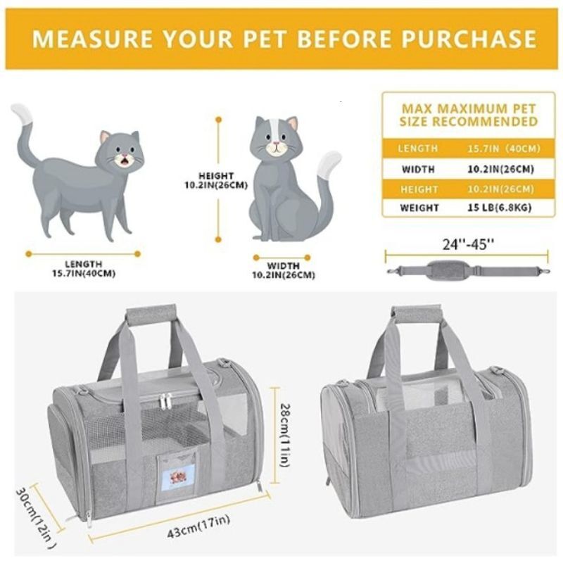 New portable breathable foldable backpack car pet bag cat cage