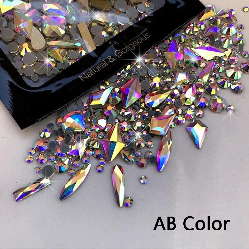 150pcs Round Flat Glass Plus 20pcs Unique Jewelry DIY n and Production Bead Nail Decoration 250217