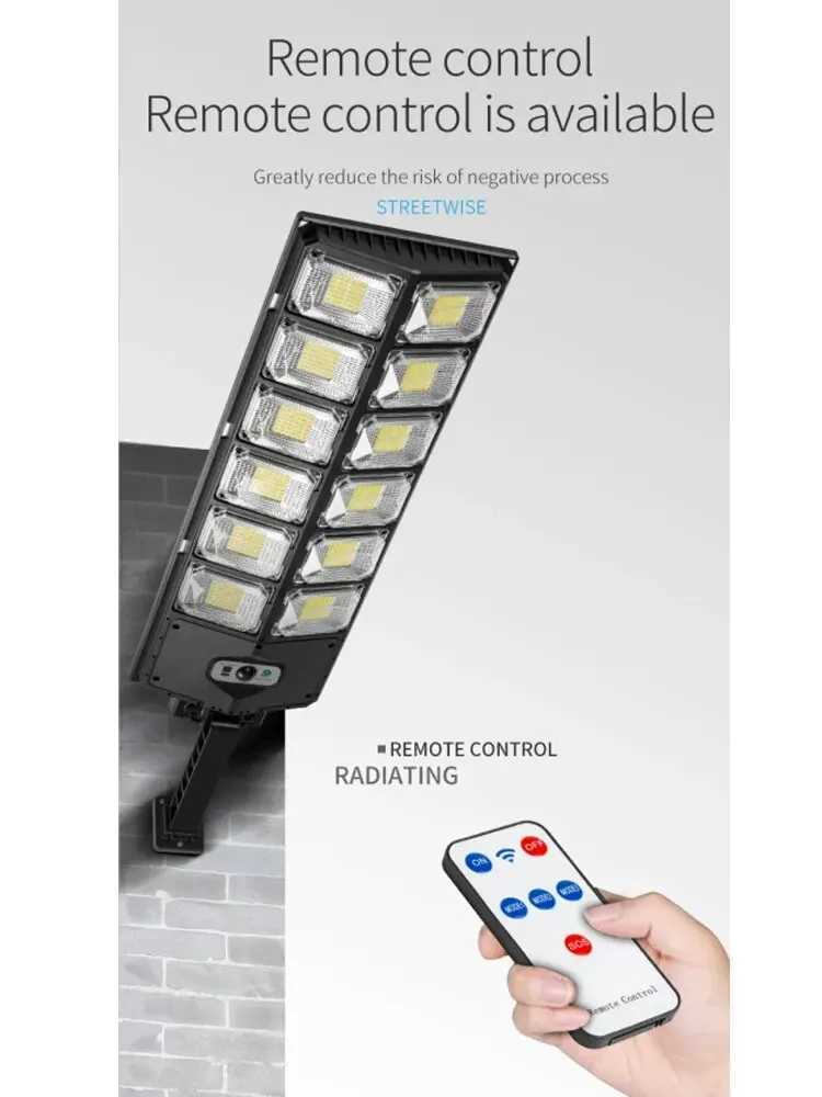 Outdoor Solar LED Lights Waterproof 8000 Lm Super Bright Wall Lamp With Motion Sensor Remote Control Garden Street Light Z250301