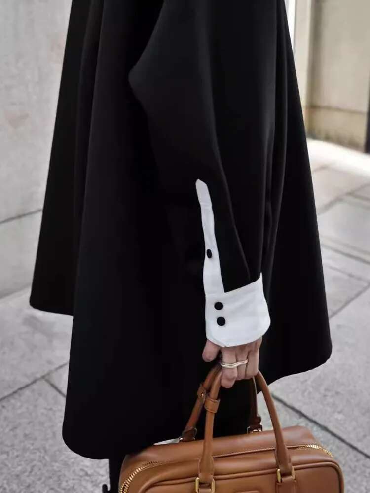 DEAT Fashion Women's Shirt Lapel Loose Fit Single Braested Long Sleeve Contrast Color Blouse Female Tide Autumn 2025 New 7Ab4804